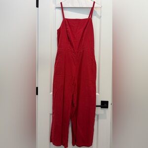 Old navy red jumpsuit size small